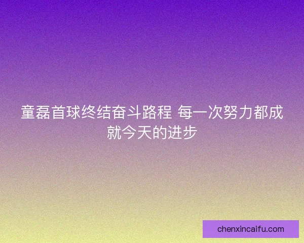 童磊首球终结奋斗路程 每一次努力都成就今天的进步